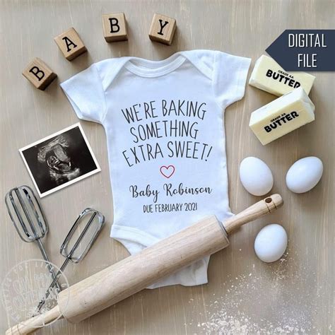 Bun in the oven digital pregnancy announcement baking baby etsy – Artofit