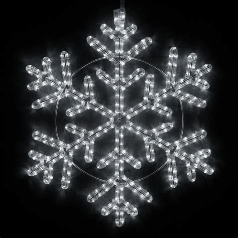 Wintergreen Lighting 24 in. 314-Light LED Cool White Hanging Snowflake ...