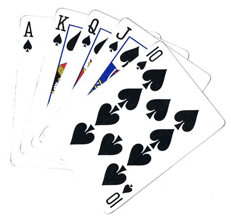 Royal Flush Poker Hand Clip Art