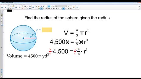 Finding Radius of a Sphere When Given Volume - YouTube