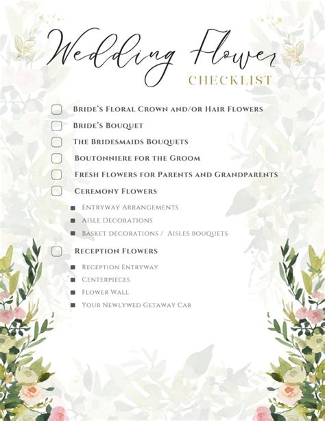 Ultimate Wedding Flower Checklist to Help Plan Your Wedding