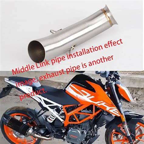 DUKE 125 Motorcycle Exhaust Middle Link Pipe Accessories For KTM DUKE 390 DUKE 250 RC 125 RC 390 ...