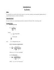 5 B - H curve - Experiment No. 5 B H curve Aim : To study B-H curve and to find out the values ...