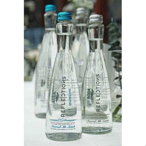 Jual Aqua Reflections botol beling kaca 380ml Aqua Reflection mineral water glass bottle air ...