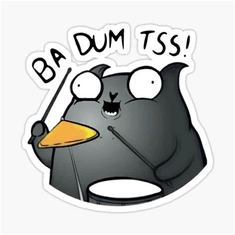 "Ba Dum Tss Cat Mem" Sticker for Sale by alex-d88 | Redbubble