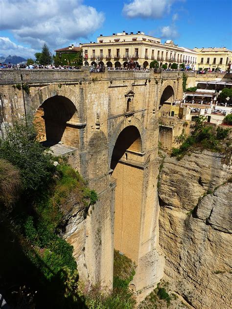 HD wallpaper: ronda, bridge, valley, andalusia, architecture, built ...