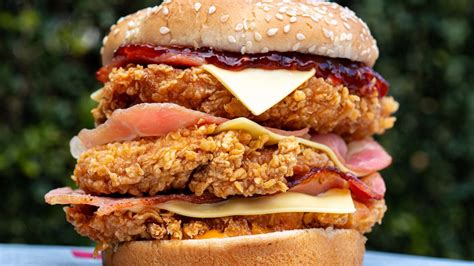 KFC secret menu: How to order triple stacker chicken burger | news.com ...