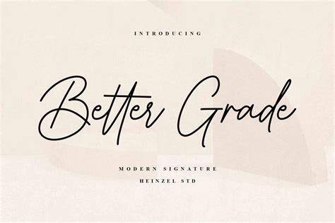 Better Grade - Signature Script Font - Design Cuts