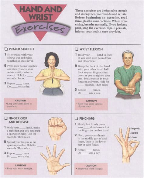 Hand and Wrist Exercises. These exercises are designed to stretch and ...