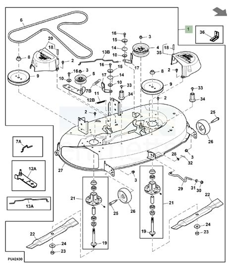 100 Series 42 Inch Complete Mower Deck BUC11055 - Emmetts Shop