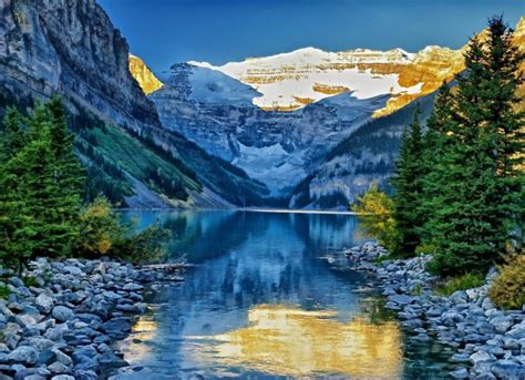 alberta, Canada, Lake, Mountains, Rocks Wallpapers HD / Desktop and Mobile Backgrounds