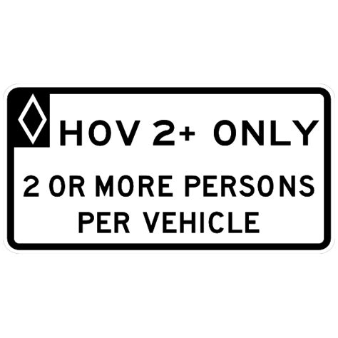 Hov 2+ 2 Or More Persons Per Vehicle Sticker