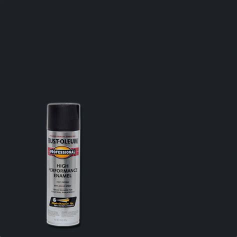 Rust-Oleum Professional 15 oz. Black Flat Protective Enamel Spray Paint ...