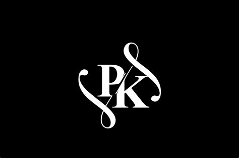 PK Monogram logo Design V6 By Vectorseller | TheHungryJPEG