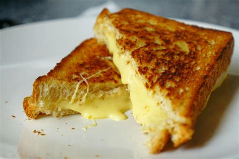 Simple, yet delicious! Emmental and cheddar grilled cheese sandwich. [2390x1594] : r/FoodPorn