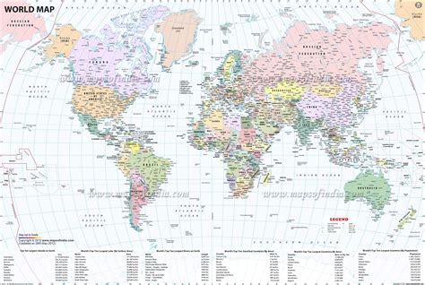 World Map Cities And Countries