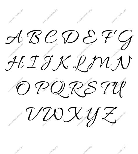 1950S Cursive Script 3 Inch A-Z Uppercase + Lowercase Letters + 0-9 ...