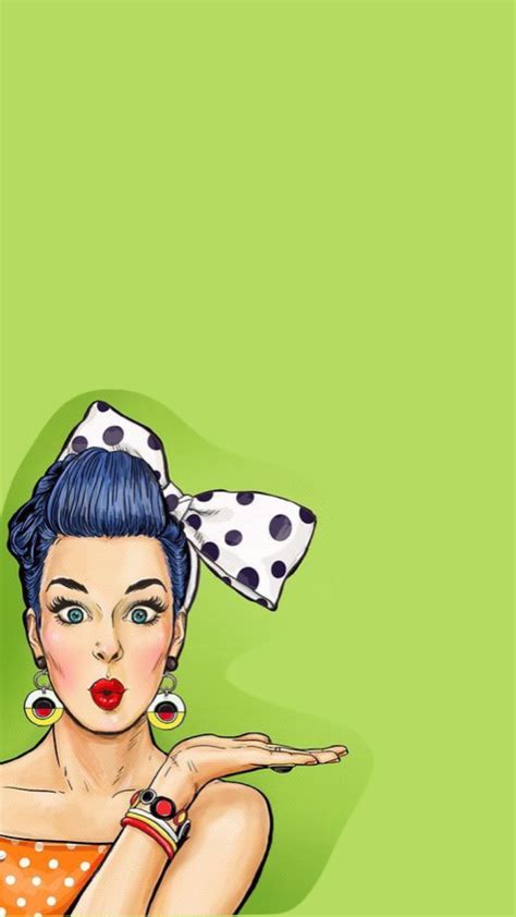 a painting of a woman with polka dots on her head
