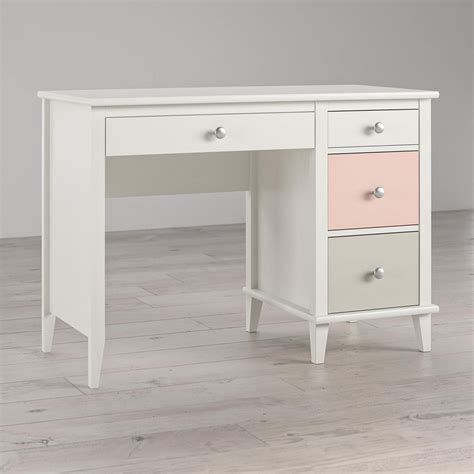 Little Seeds Monarch Hill Poppy Kids’ White Desk, Peach and Taupe Drawers - Walmart.com ...