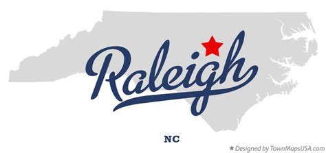 Map of Raleigh, NC, North Carolina