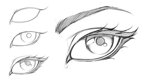 How to Draw a Comic Style Female Eye - Step by Step | Eye drawing ...