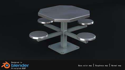 Prison cafeteria table 3D - TurboSquid 1299092