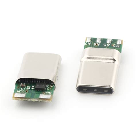 USB Male Connector 24Pin USB Type C Male Plug PCB Connector