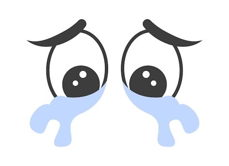 Premium Vector | Cartoon crying eyes vector illustration