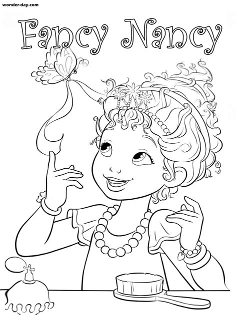 Free Fancy Nancy Coloring Pages