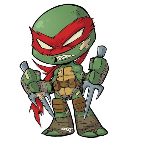 Chibi Raphael! I'm making a set of TMNT Chibi stickers. You can pre ...