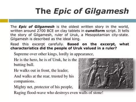 PPT - The Epic of Gilgamesh PowerPoint Presentation, free download - ID:6695366