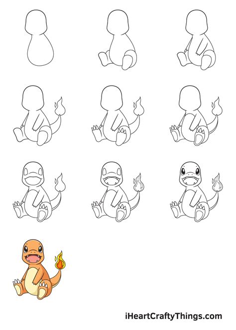 Charmander Drawing - How To Draw Charmander Step By Step