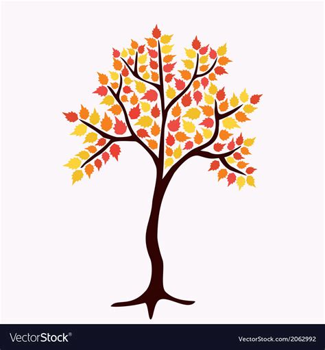 Autumn tree Royalty Free Vector Image - VectorStock