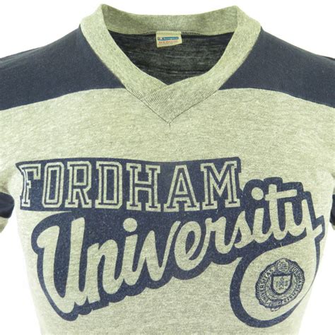 Vintage 80s Fordham University Champion Blue Bar T-Shirt M Crest USA ...