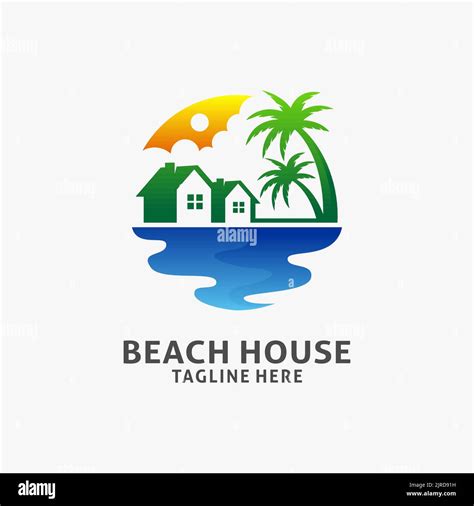 Beach house logo design Stock Vector Image & Art - Alamy