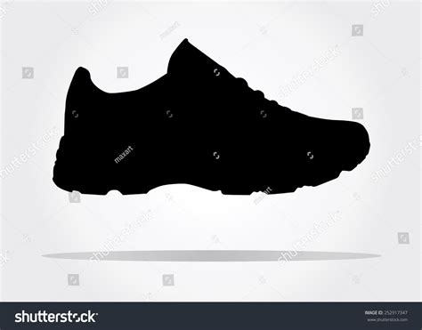 Sneaker Silhouette Stock Vector (Royalty Free) 252917347 | Shutterstock