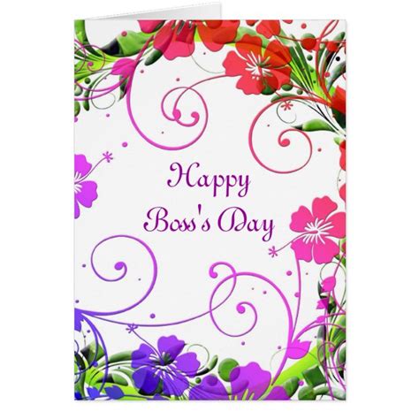 Happy Boss's Day For Female Boss With Custom Text Card | 255991