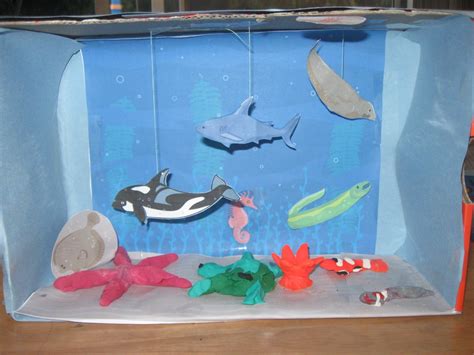 shoebox diorama ideas for kids - Google Search | Diorama kids, Under the sea crafts, Sea crafts