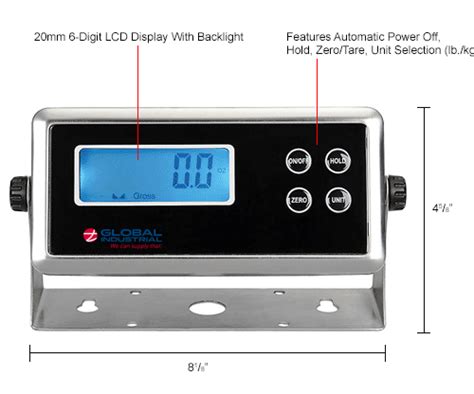 Scales | Scales-Pallet | Global Industrial™ Pallet Scale, 48" x 48", 5000 lb x 1 lb | 242433 ...