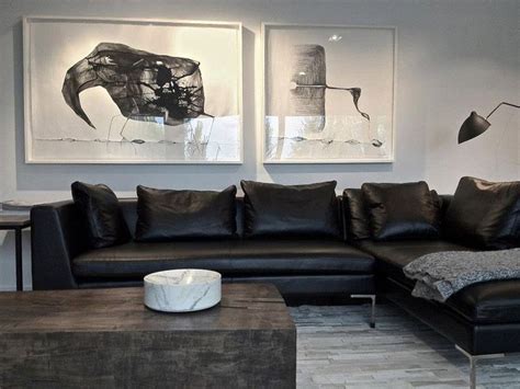 37 Stunning Black Leather Couch Living Room Decor Ideas | Black leather ...