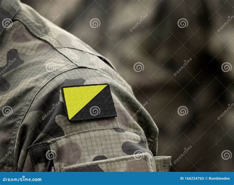 Anarcho-capitalism Flag on Military Uniform. Anarcho-capitalism is a ...