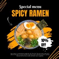 spicy ramen template | PosterMyWall