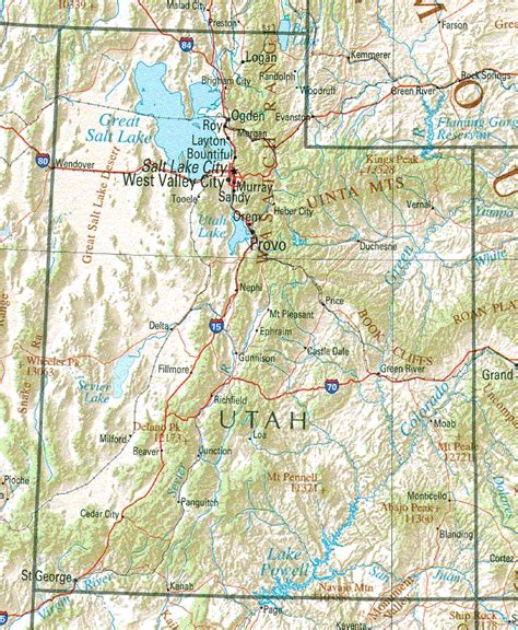 Utah Map - ToursMaps.com