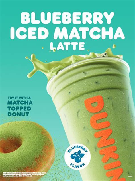 Más Matcha en el menú: Dunkin 'Debuts Matcha Latte de arándanos y nuevo donut con cobertura de ...