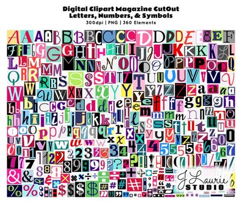 Digital Magazine Cutout Alphabet-ransom Note - Etsy