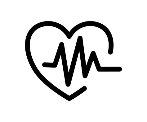 Heart beat cardiorgam vector logo icon. Heartbeat pulse flat sign for medical apps and websites ...