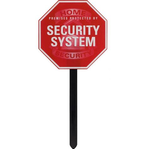 GE SmartHome Security Sign Yard Stake and Window Decals-45400 - The Home Depot