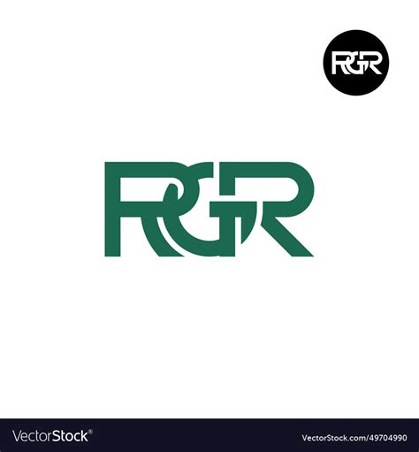 Letter rgr monogram logo design Royalty Free Vector Image