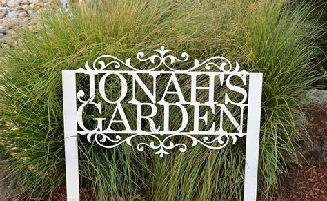 Custom Metal Staked Garden Sign - Custom Metal Name Sign - Metal Custom Garden Art Metal Garden ...