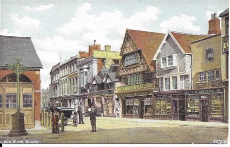 Fore Street, Taunton, Somerset, England • Vintage Postcard • Old Unused ...